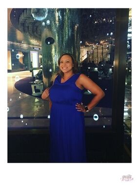 Banana Republic Goddess Maxi Dress Cobalt Royal Blue V-Neck Dual Slit 16T